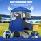 2-Person Outdoor Shower Tent Double Room Waterproof Oxford Cloth Steel Frame Blue Silver